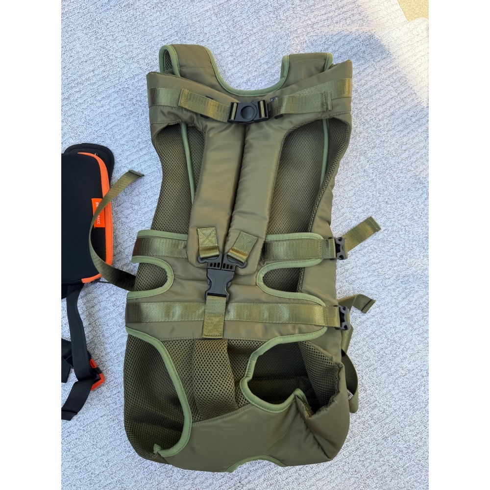 PetBonus Pet Carrier Backpack XL Olive Green Front Facing Adjustable Straps